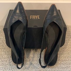Frye Kenzie Sling Back - black leather size 10